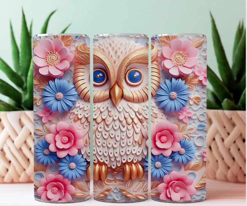 3D Owl Tumbler